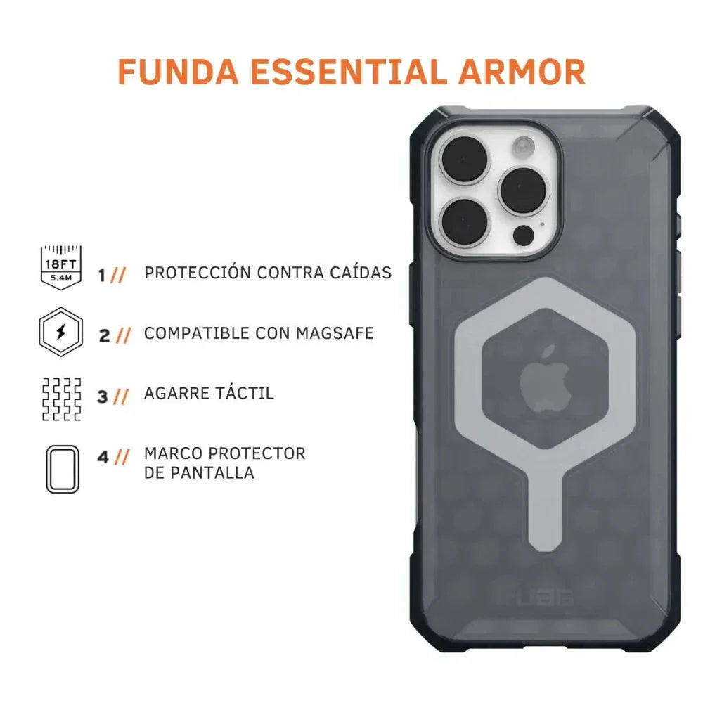 Case UAG Essential Armor con Magsafe para 16 Pro Max - Ceniza