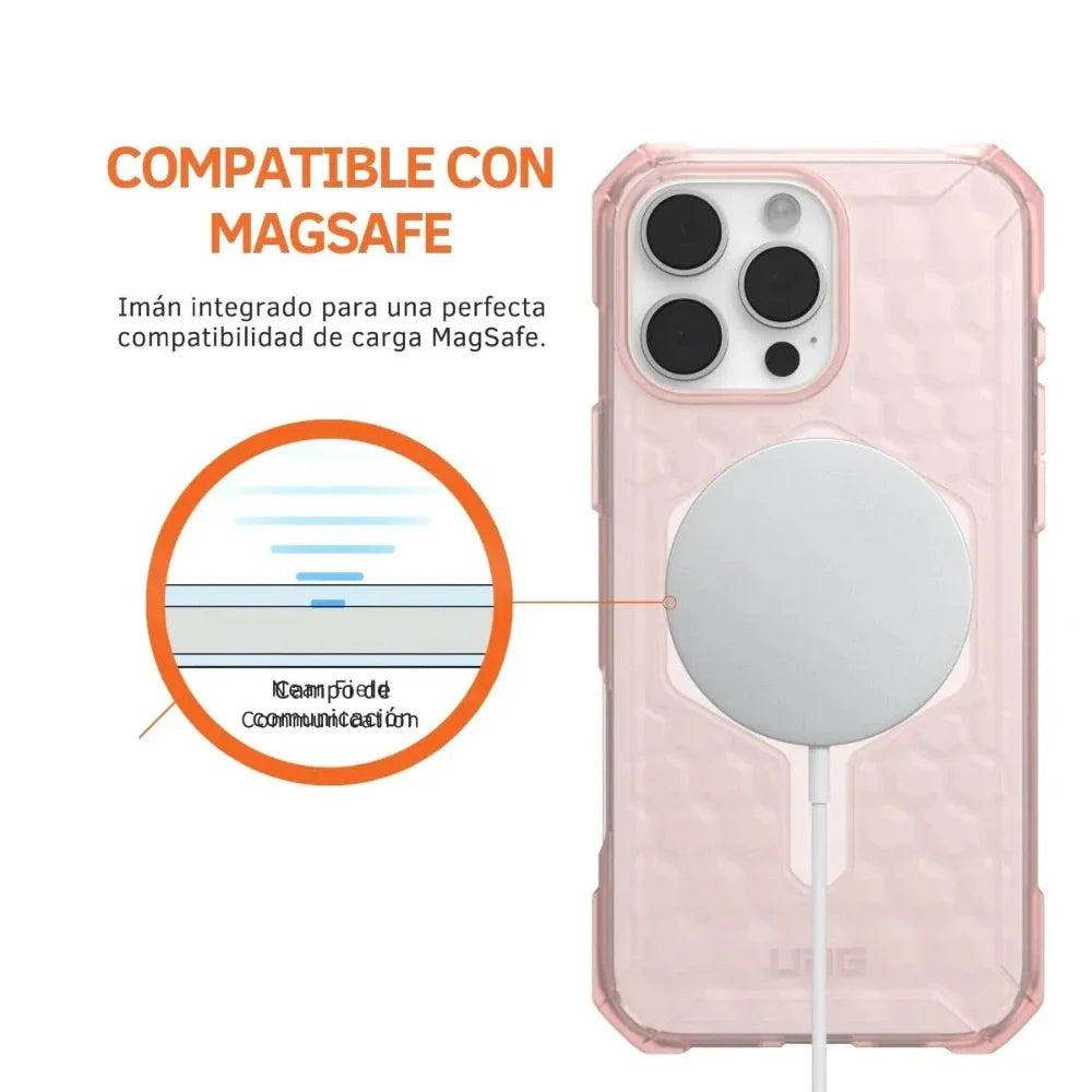 UAG Case Essential Armor con Magsafe para iPhone 16 Pro Max - Rosa