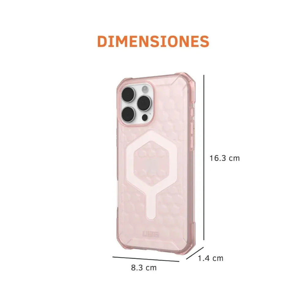 UAG Case Essential Armor con Magsafe para iPhone 16 Pro Max - Rosa