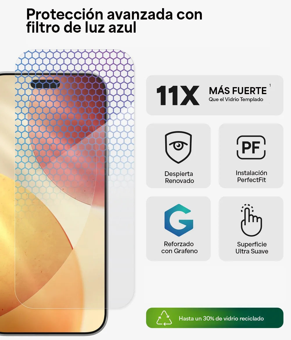 Protector de Pantalla Zagg Glass XTR5 para iPhone 17 Pro Max - Transparente