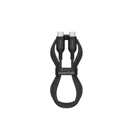 Cable Mophie essential trenzado USB-C a USB-C 60w 1m - Negro