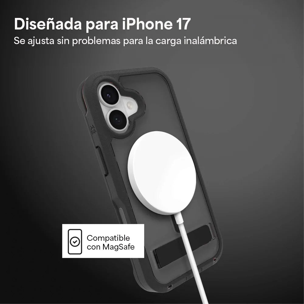 Case_ZAGG_Rainier_con_MagSafe_KS_para_iPhone_17_Negro_Humo_Posición_4_iShop_Panamá