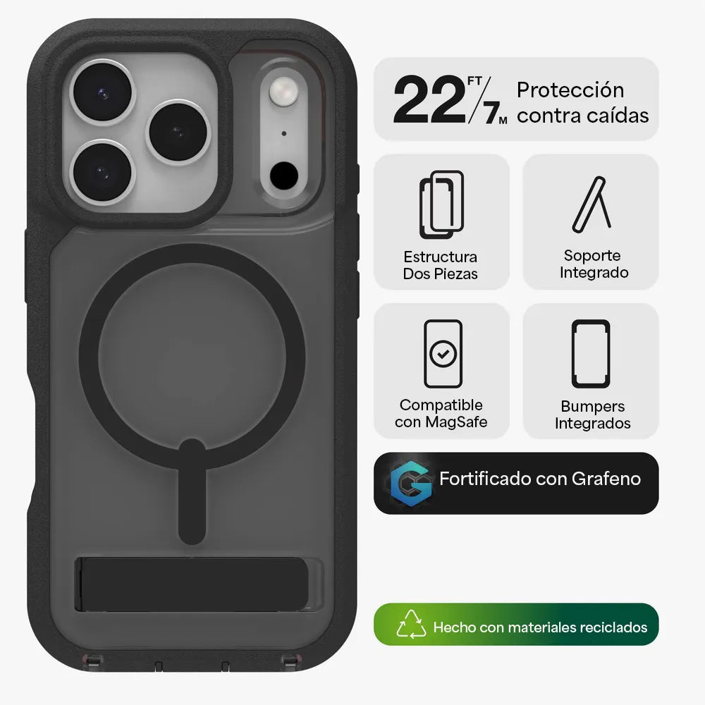 Case_ZAGG_Rainier_con_MagSafe_KS_para_iPhone_17_Pro_Max_Negro_ahumado_Imagen_posicion_2_iShop_Panama