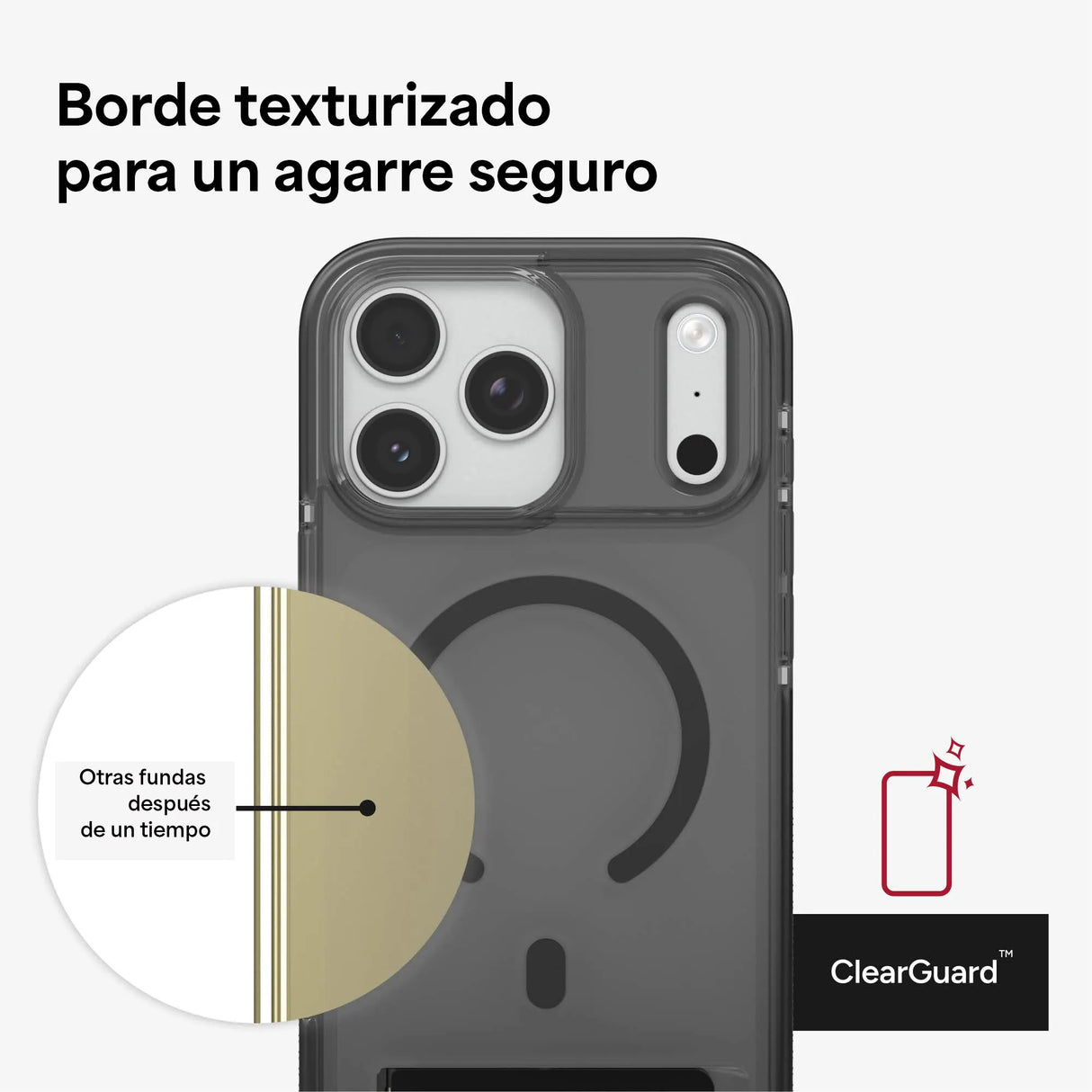 Case ZAGG Santa Cruz con MagSafe KS para iPhone 17 Pro - Negro Medianoche