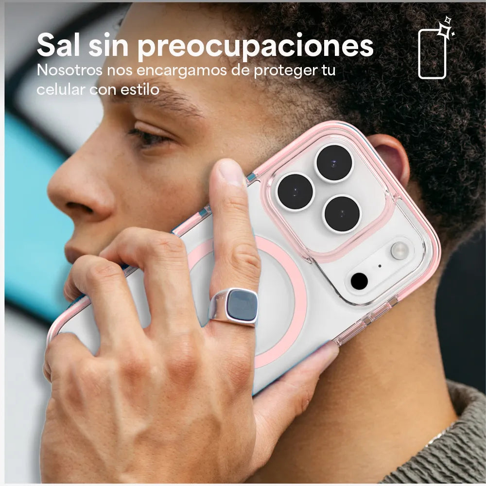 Case ZAGG Santa Cruz con MagSafe KS para iPhone 17 Pro - Rosa Pastel