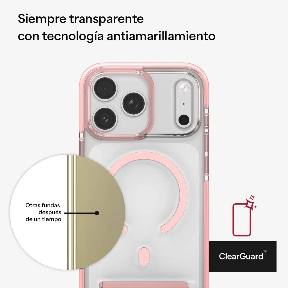 Case Zagg Santa Cruz Snap Magsafe KS para iPhone 17 Pro Max - Rosa Pastel