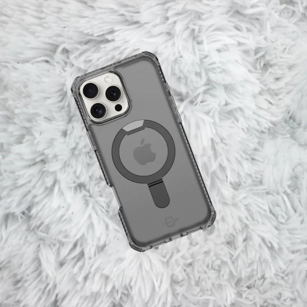 Case ItSkins Hybrid R Vapor Stand con MagSafe para iPhone 16 Pro - Negro