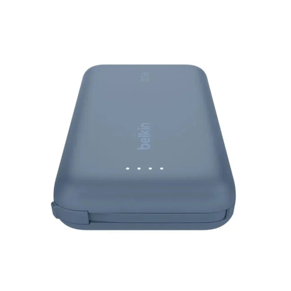 Bateria Externa Belkin 10K con Cable USB-C Integrado 20W - Azul