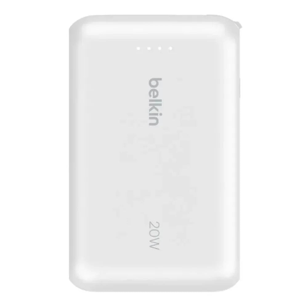 Bateria Externa Belkin 10K con Cable USB-C Integrado 20W - Blanca
