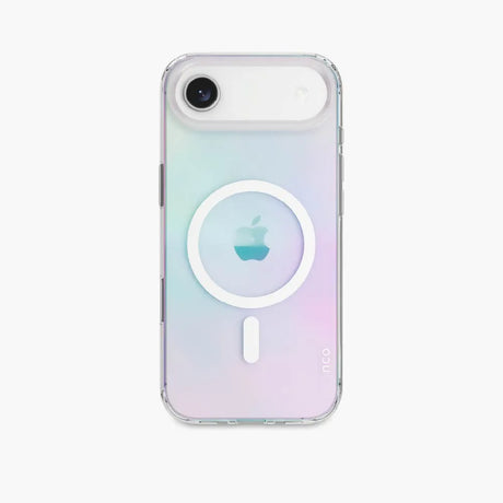 case nco clear con magsafe para iphone 17 air diseño arcoíris transparente mostrando protección y estilo