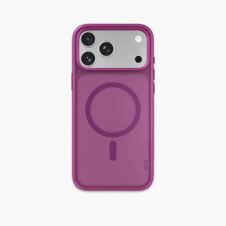 case nco safecase lite magenta con magsafe para iphone 17 pro max con diseño delgado y protección resistente