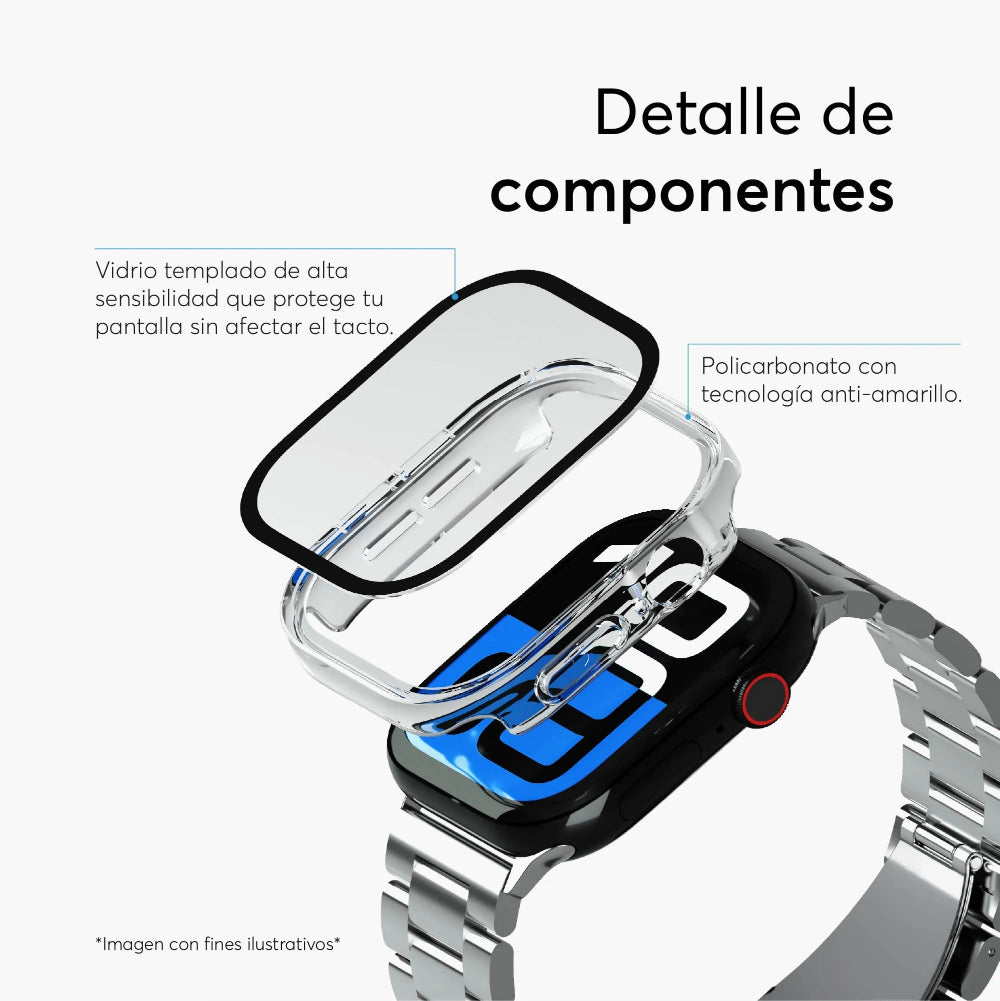 Case NCO ClearCase Crystal para Apple Watch Series 11 / 10 - 46mm - Transparente