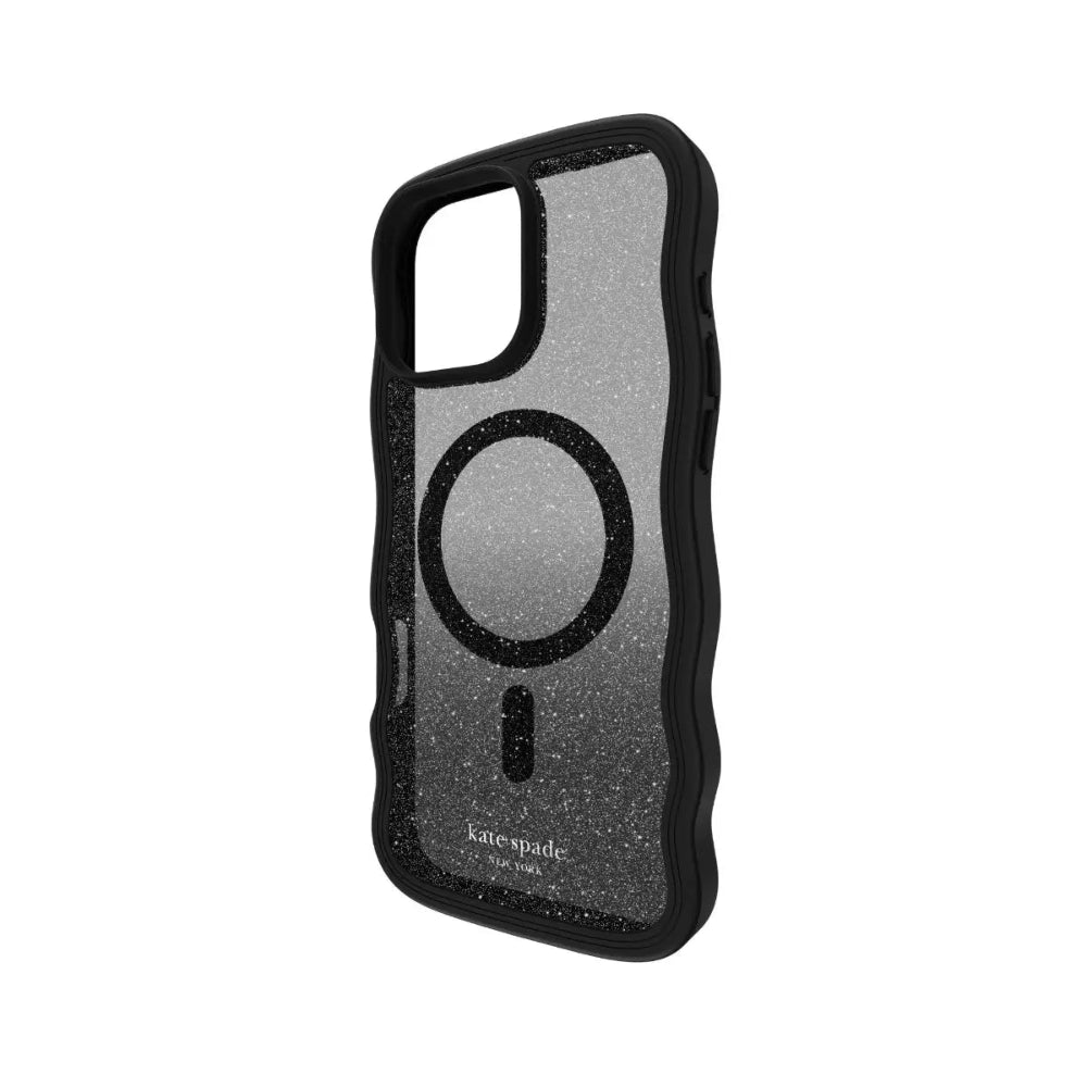 Case Kate Spade Wavy con Magsafe para iPhone 16 Pro Max - Negro