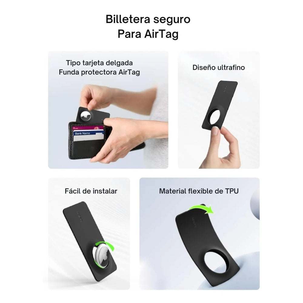 Tarjeta de Seguridad para AirTag Belkin (Paquete de 1) - Negro