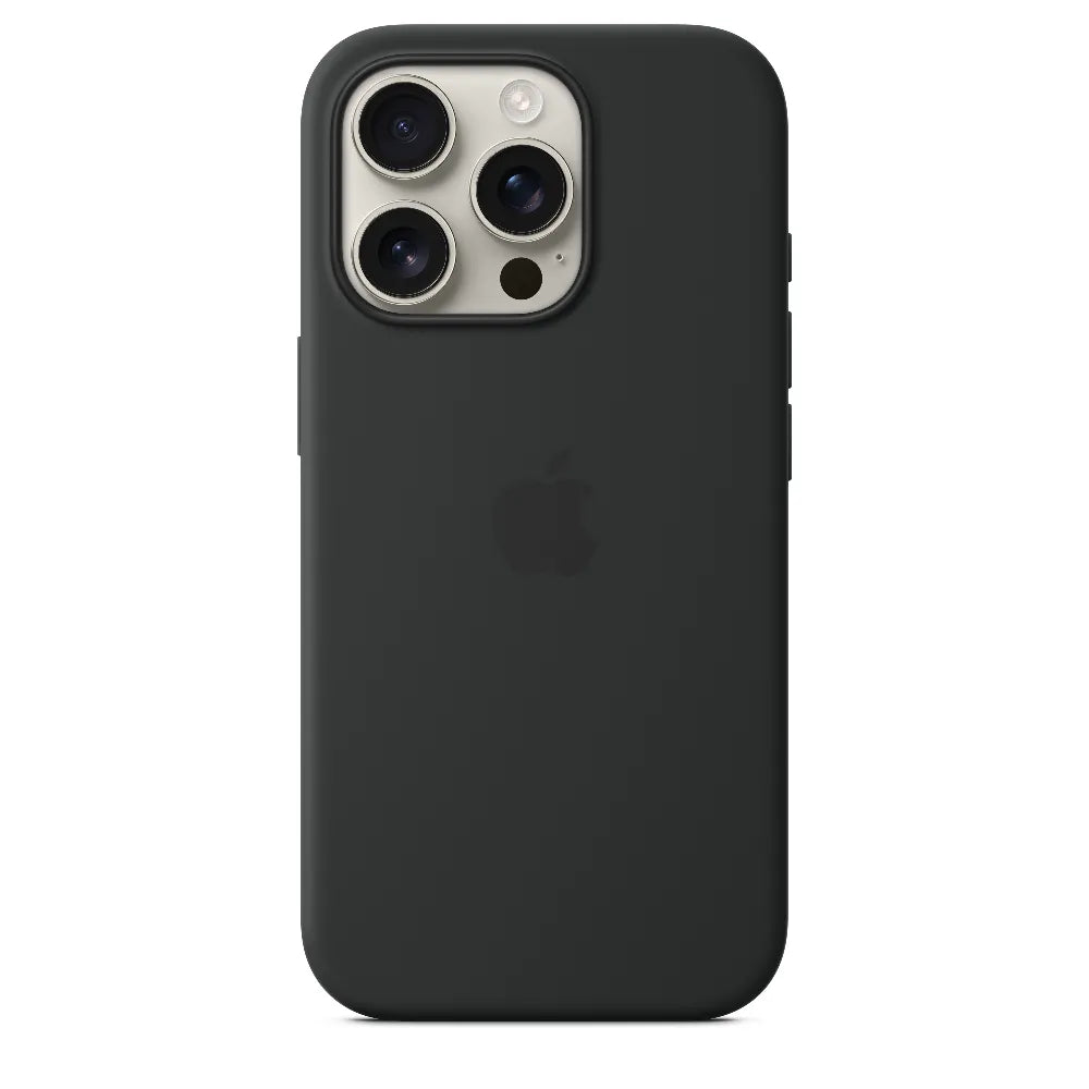 Funda de silicón con MagSafe para el iPhone 16 Pro - Negro