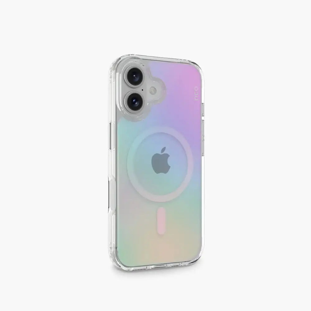 SafeCase Clear Rainbow NCO con MagSafe para iPhone 16 series