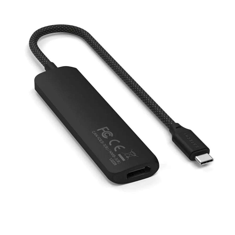 Adaptador Multipuerto Satechi Slim 4 en 1 USB-C - Negro
