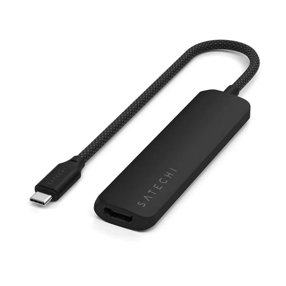 Adaptador Multipuerto Satechi Slim 4 en 1 USB-C - Negro