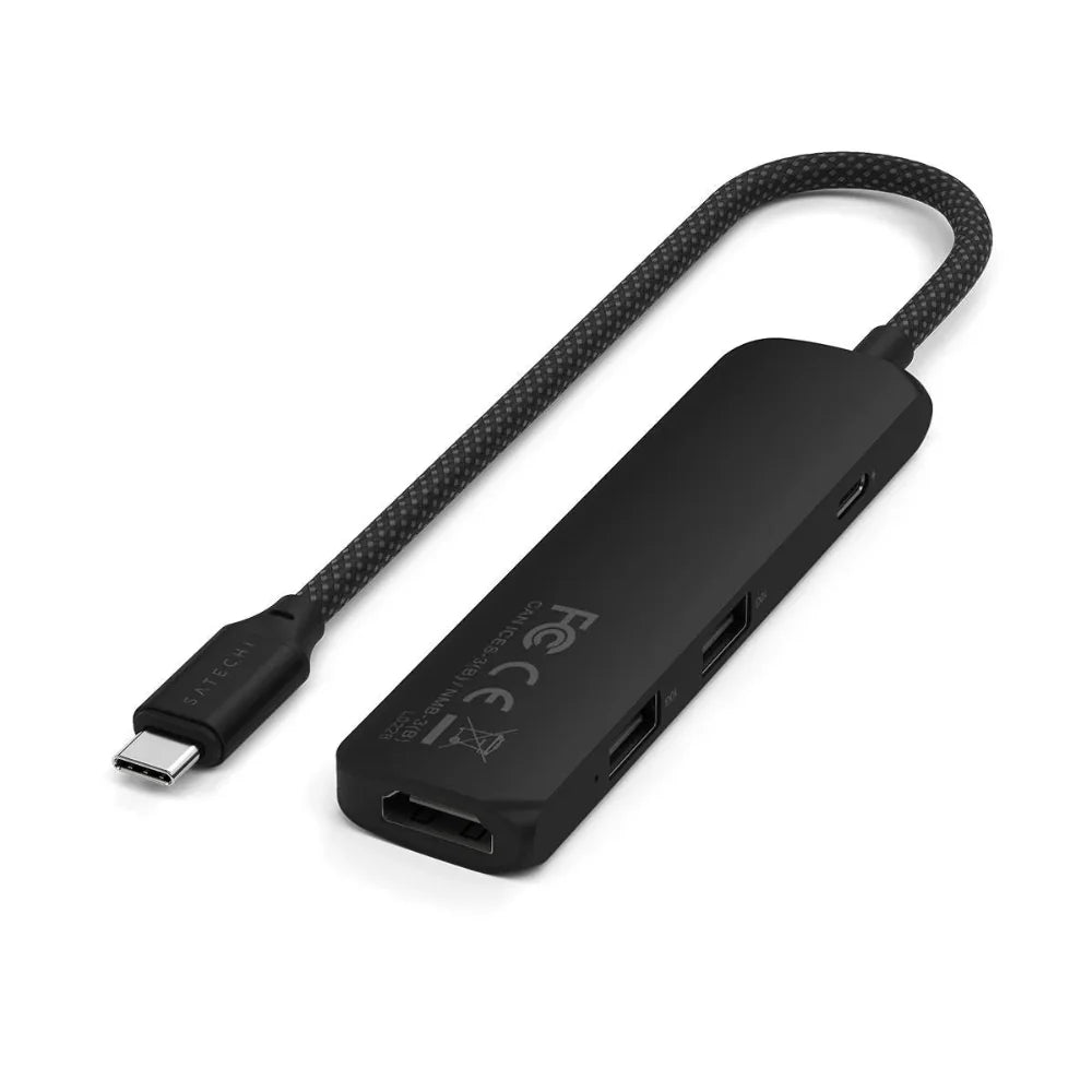 Adaptador Multipuerto Satechi Slim 4 en 1 USB-C - Negro