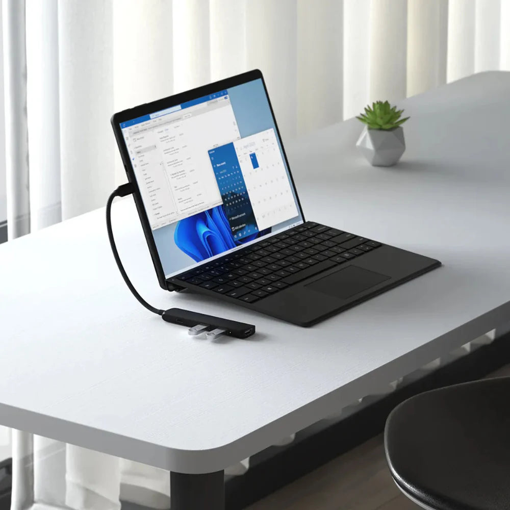 Adaptador Multipuerto Satechi Slim 4 en 1 USB-C - Negro