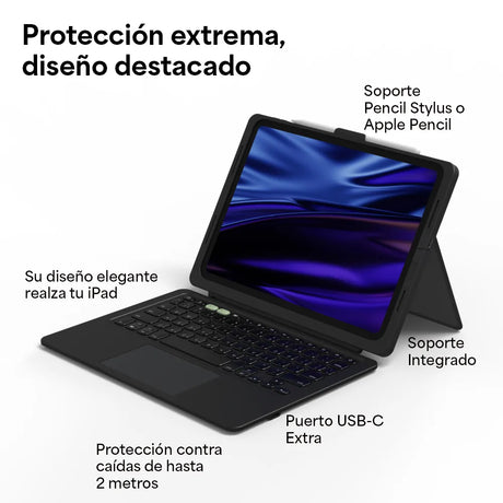 Teclado_con_Funda_ZAGG_Pro_Keys_2_para_iPad_Air_11_M4_M3_M2_Negro_Imagen_posicion_2_iShop_Panama