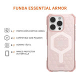 UAG Case Essential Armor con Magsafe para iPhone 16 Pro - Rosa