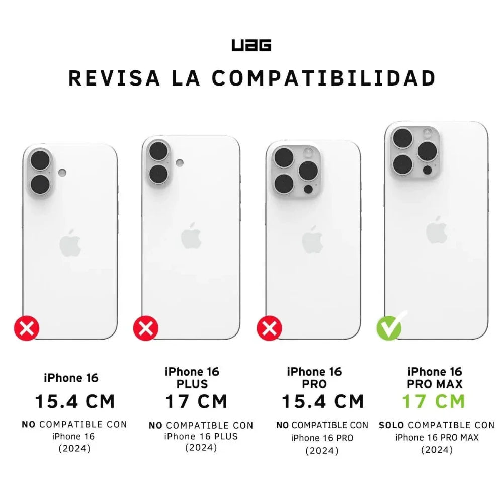 Case UAG Essential Armor con Magsafe para 16 Pro Max - Ceniza