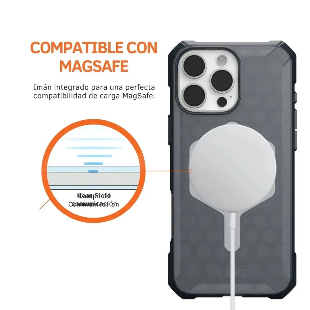 Case UAG Essential Armor con Magsafe para 16 Pro Max - Ceniza