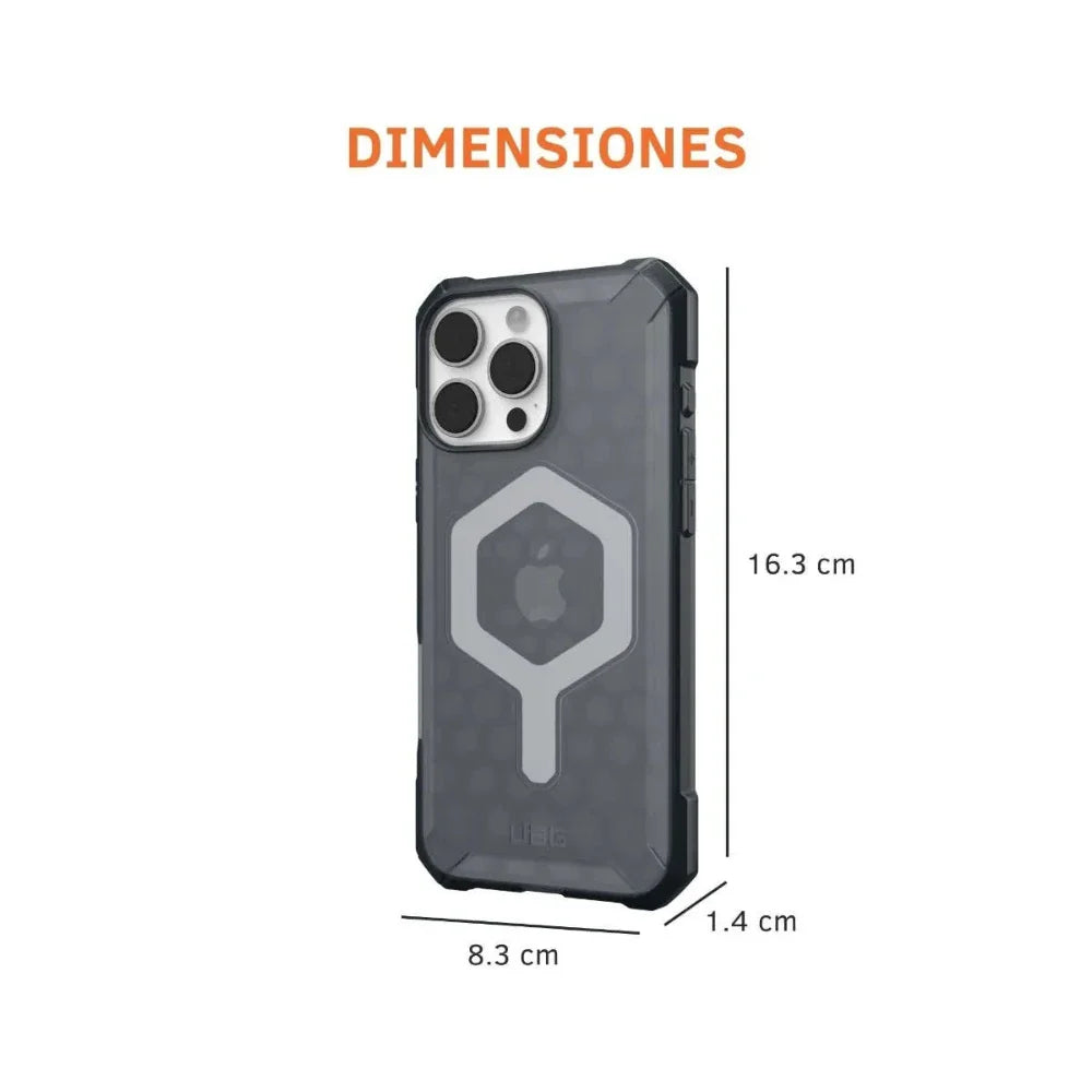 Case UAG Essential Armor con Magsafe para 16 Pro Max - Ceniza