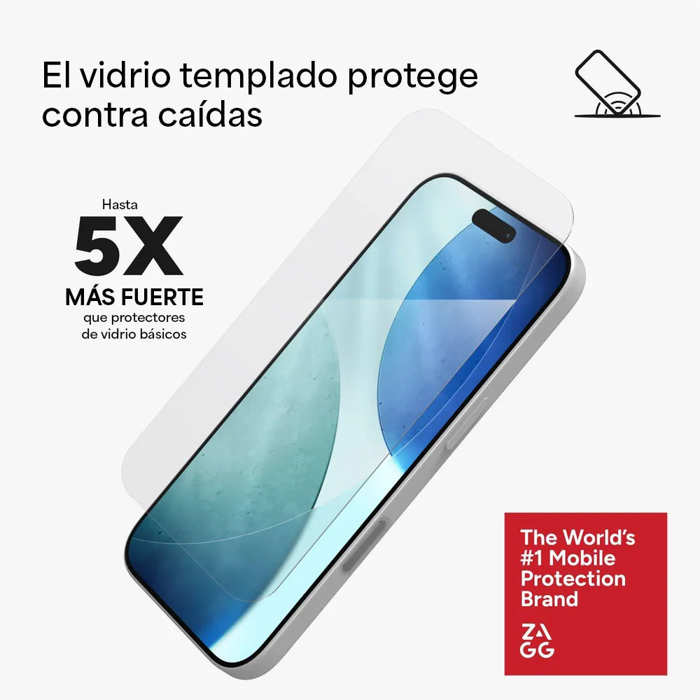 Protector de Pantalla Zagg Glass Elite para iPhone 17 - Transparente