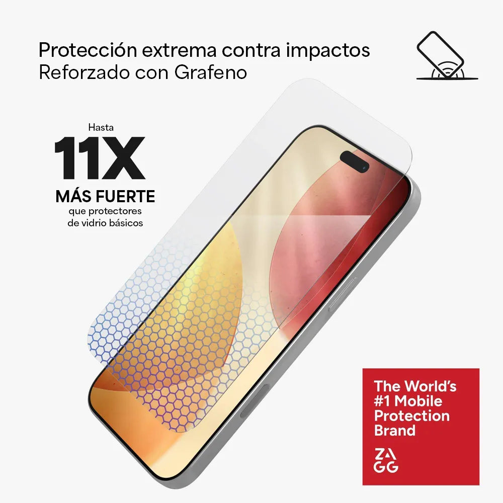 Protector de Pantalla Zagg Glass XTR5 para iPhone 17 Pro Max - Transparente