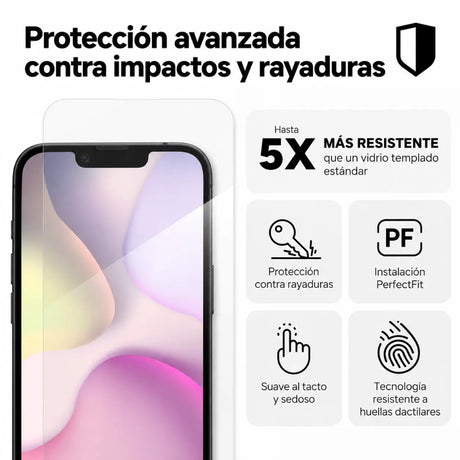 Protector_de_Pantalla_Zagg_Glass_Elite_iPhone_17e_16e_14_13_13_Pro_Transparente_Imagen_posicion_2_iShop_Panama