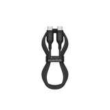Cable Mophie essential trenzado USB-C a USB-C 60w 1m - Negro