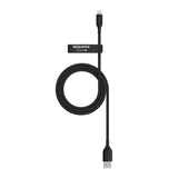 Cable Mophie essential trenzado USB-A a Lightning 12w 1m - Negro