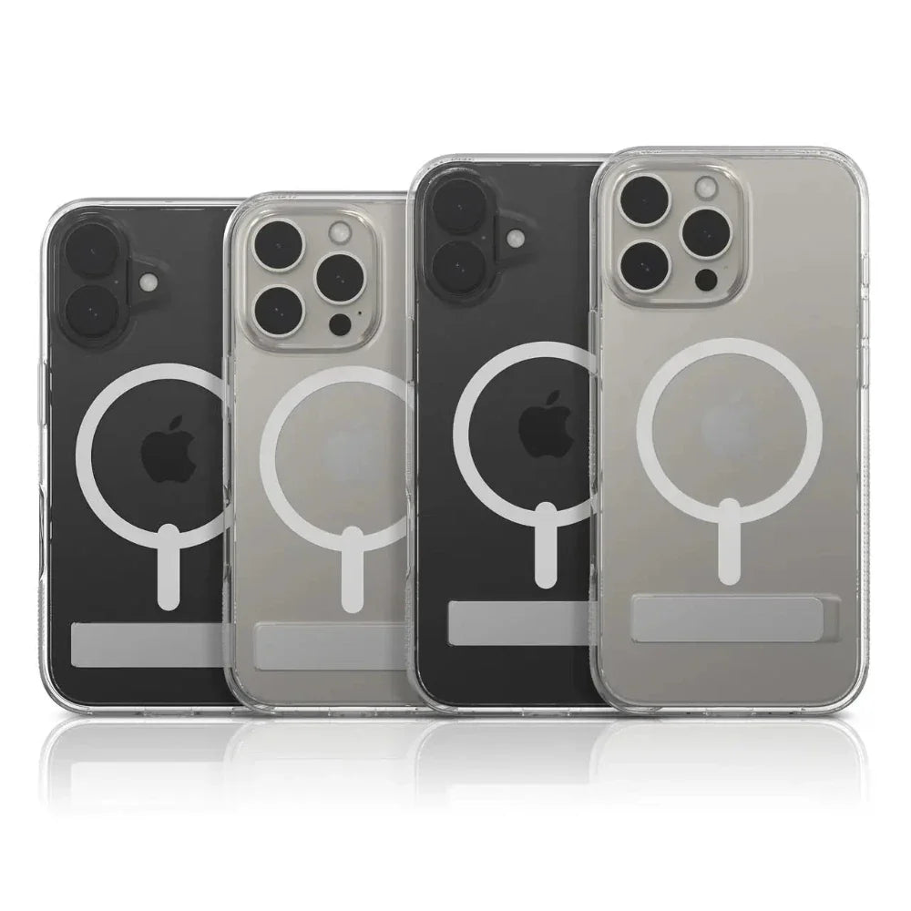 Case Zagg Kickstand Crystal Palace Snap con Magsafe para iPhone 16 Pro Max - Transparente