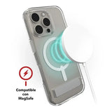Case Zagg Kickstand Crystal Palace Snap con Magsafe para iPhone 16 Pro Max - Transparente