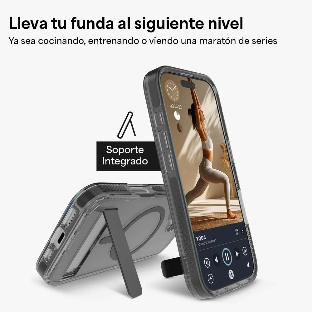 Case ZAGG Santa Cruz con MagSafe KS para iPhone 17 Pro - Negro Medianoche