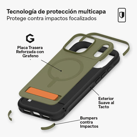 Case_ZAGG_Sedona_Snap_MagSafe_KS_para_iPhone_17_Pro_Verde_Musgo_Imagen_posicion_4_iShop_Panama