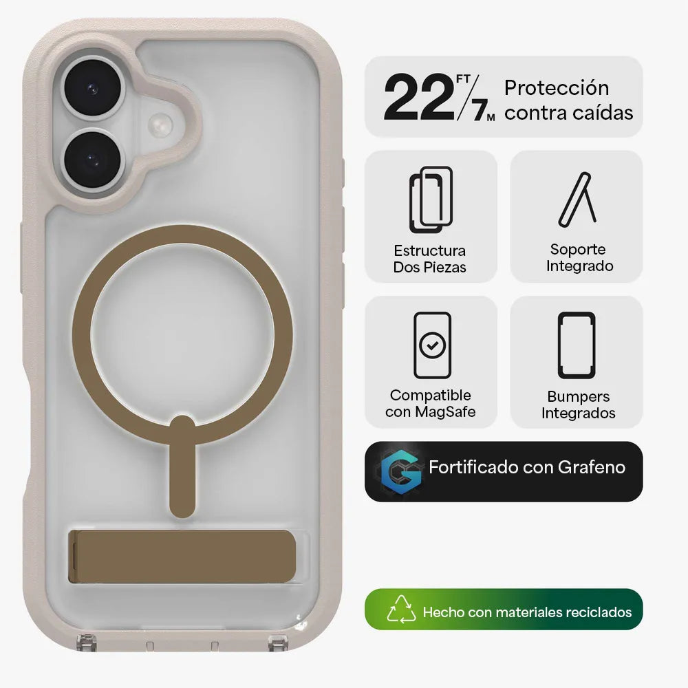 Case ZAGG Rainier con MagSafe KS para iPhone 17 - Arena