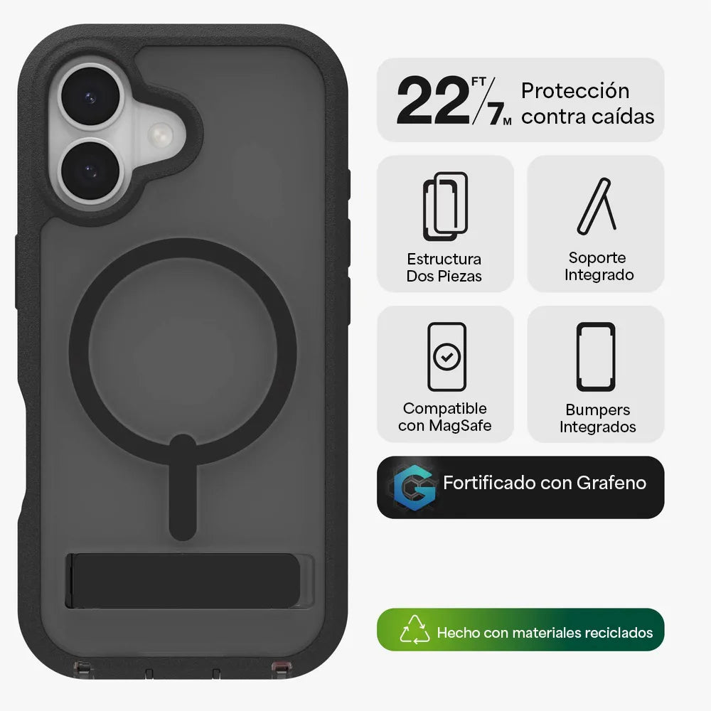 Case_ZAGG_Rainier_con_MagSafe_KS_para_iPhone_17_Negro_Humo_Posición_2_iShop_Panamá