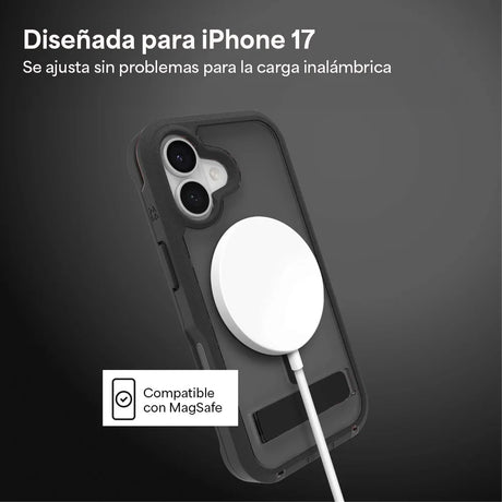 Case_ZAGG_Rainier_con_MagSafe_KS_para_iPhone_17_Negro_Humo_Posición_4_iShop_Panamá