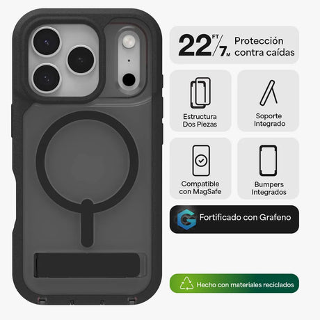 Case_ZAGG_Rainier_con_MagSafe_KS_para_iPhone_17_Pro_Max_Negro_ahumado_Imagen_posicion_2_iShop_Panama