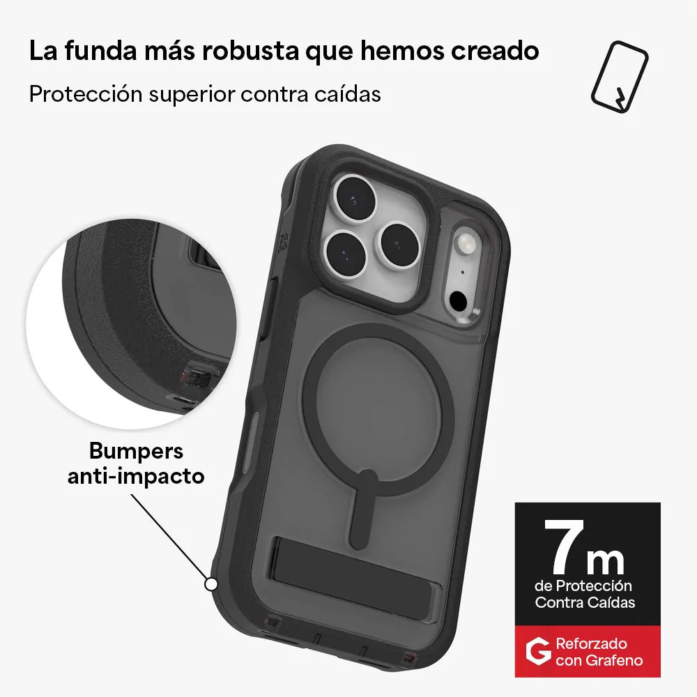 Case_ZAGG_Rainier_con_MagSafe_KS_para_iPhone_17_Pro_Max_Negro_Humo_Posición_4_iShop_Panamá