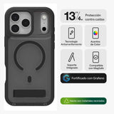 Case ZAGG Santa Cruz con MagSafe KS para iPhone 17 Pro Max - Negro Medianoche