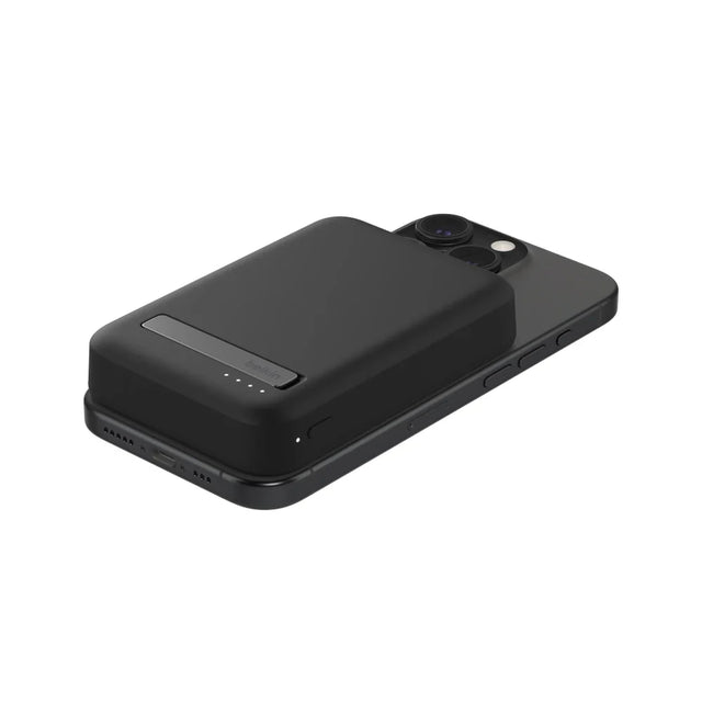 Batería Magnética Inalámbrica Belkin Qi2 - 8000 mAh + Soporte - Negro