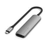 Adaptador Multipuerto Satechi Slim 4 en 1 USB-C - Gris Espacial