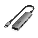 Adaptador Multipuerto Satechi Slim 4 en 1 USB-C - Gris Espacial