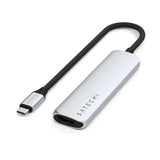 Adaptador Multipuerto Satechi Slim 4 en 1 USB-C - Plata