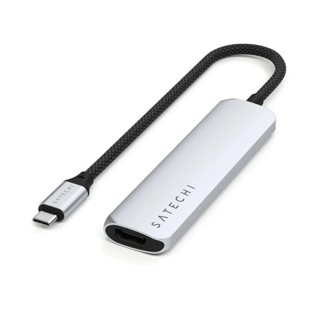 Adaptador Multipuerto Satechi Slim 4 en 1 USB-C - Plata