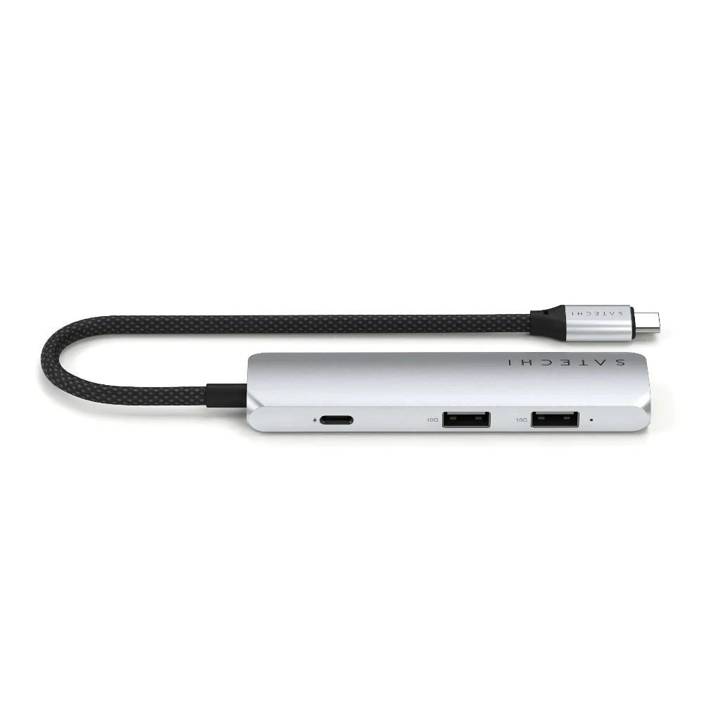Adaptador Multipuerto Satechi Slim 4 en 1 USB-C - Plata